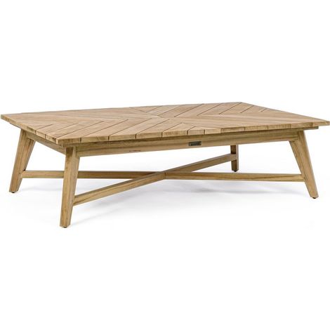 Tavolino "Coachella" con struttura in legno di Teak SVLK per esterno -Rettangolare (1/5)