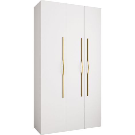 Armario Hartford 563, Blanco, 246x130x42cm, Puertas de armario: Con bisagras, Número de estantes: 0