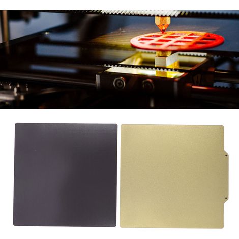 Plateforme d'impression magnétique double face en acier à ressort, motif diamant PEO + texture PEI, avec aimant souple, 235 x 235 mm. Compatible avec les imprimantes CREALITY Ender 3/Ender 3 V2/Ender (1/5)