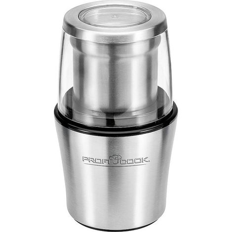 Profi Cook PC-KSW 1021 N - Molinillo 2 en 1 - Función café y molinillo - Tapa transparente - 200 Watts - Color plata (1/2)