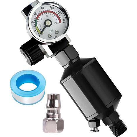 Couteau de pression de filtre à sable pour systèmes de piscine, séparateur d'humidité pour compresseur, contrôle du débit réel et jauge de pression multifonctionnelle (1/5)