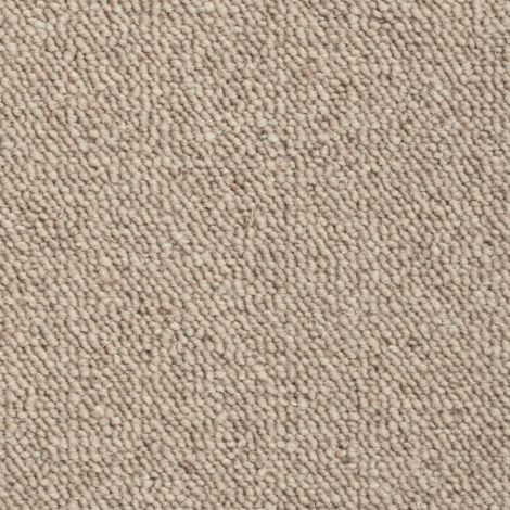 Moquette pure laine vierge bouclée - Mallow - Beige - Rouleau de 4m x 3m