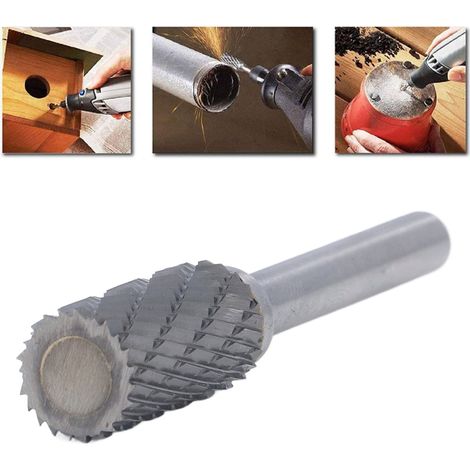 Lime rotative cylindrique à double rainure AX1225 avec tête de meulage en carbure de tungstène, lime rotative électrique (1/5)