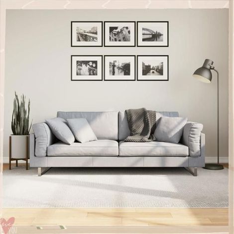 375442 Tapis IZA poils courts style scandinave crème 160x230 cm (1/5)