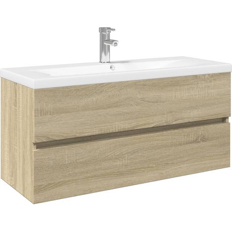 Maison Exclusive - Set Mobili da Bagno 2 pz in Ceramica e Legno Multistrato