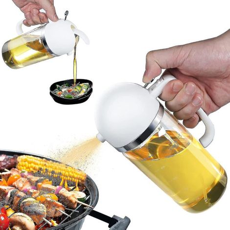 2-in-1-Sprühflasche für Speiseöl, 500 ml, Weiß (1/3)