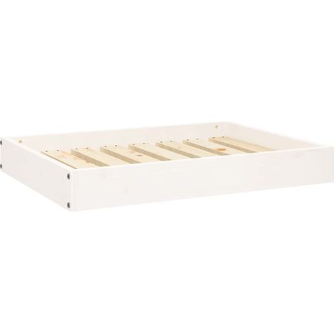 vidaXL Cama para perros madera maciza de pino blanco 71,5x54x9 cm (1/2)