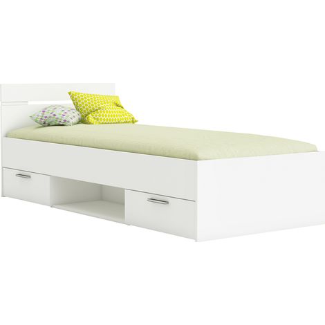 letto singolo "michigan" bianco 90x200 cm (1/5)