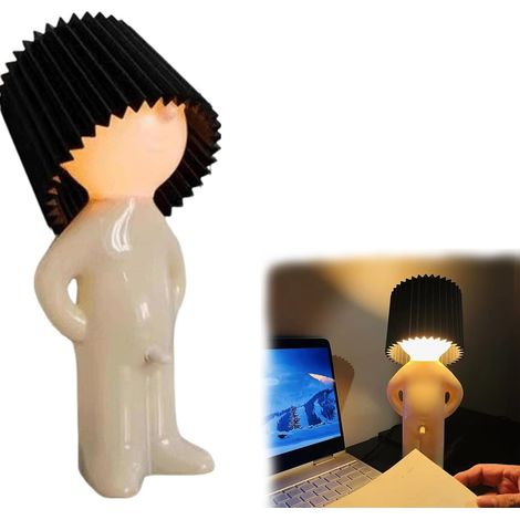 Veilleuse Petit Homme Timide Lampe Nuit Décoration Chambre Bureau Maison (1/4)