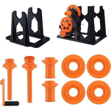 Enrouleur de bobine de filament pour Bambu Lab P1S / X1 / X1C / P1P sélecteur de bobine de filament assemblé pour accessoires Bambu AMS A (noir et orange) (1/5)