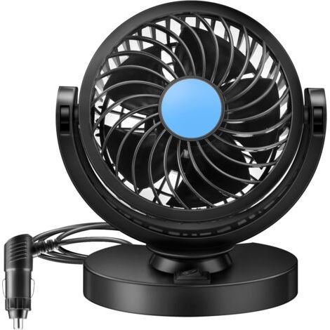 Mini-Elektroauto-Lüfter, 12 V, 360 Grad drehbar, starker Wind, Auto-Lüfter, Auto-Klimaanlage, geräuscharm, tragbar, Luft-Auto-Lüfter