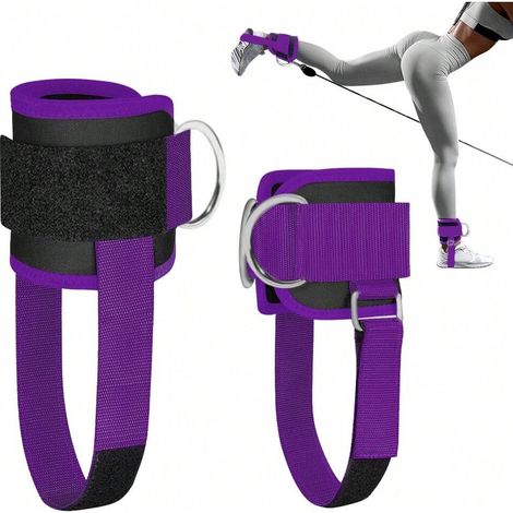 Sangle de cheville pour machine de câblage - Pour femmes et hommes, ajustable. Idéale pour les exercices de kickbacks, travaux des fessiers, extensions de jambes, curls, fessiers (1/4)
