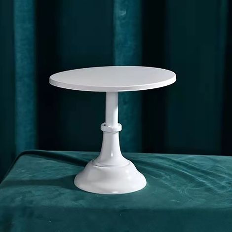 Présentoir à gâteaux en métal de style européen, plateau à desserts pour salon de thé, accessoire de mariage, ornement pour plateau à gâteaux de fête, taille moyenne, blanc. (1/4)