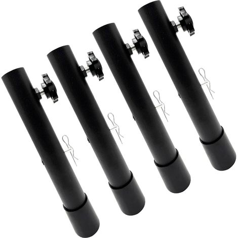 4 rehausseurs de table pliables, rallonges de pieds de comptoir en acier inoxydable, type A, 44 cm (17,3 po) (1/5)