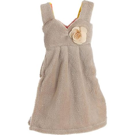 Serviette De Mains En Polaire Corail - Design Jupe Suspendue - Pour Salle De Bain Et Cuisine - Lot De 1 (1/2)