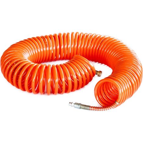 Tuyaux air comprimé PU 15 mètres 12 bar 2 raccords + 2 écrous fraisés (1/5)