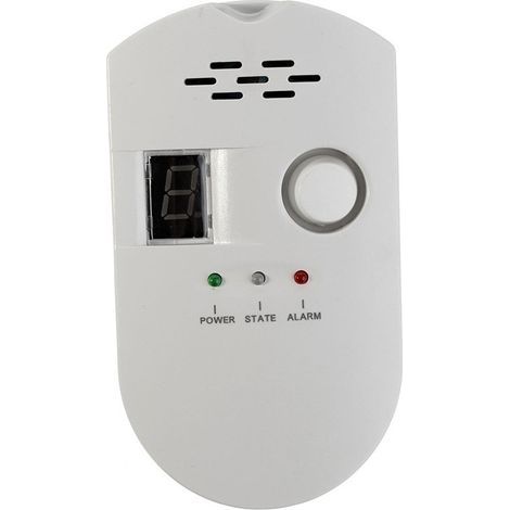Détecteur de gaz LPG City Gaz Naturel méthane Propane Butane Alarme enfichable avec Affichage numérique pour la Maison (1/3)