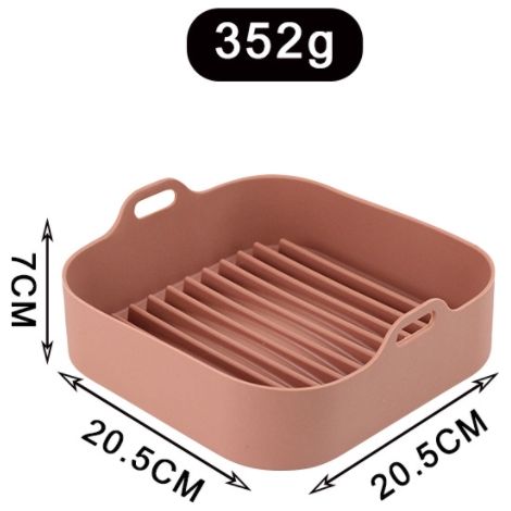Friteuse à air Silicone Plat de cuisson Friteuse à air Silicone Pot Pad Four Isolation Pad Pizza Pan Cuisine Marron (1/3)