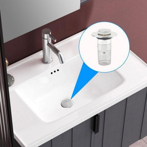 Bouchons évier - 2 pièces, compatible 34-40mm - Convient pour éviers, vidange Étiquette