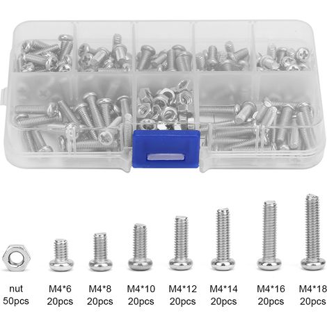 Kit de 190 vis cruciformes et écrous M46\M48\M410\M412\M414\M416\M418 (1/5)