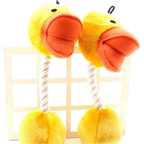 Peluche Canard Jaune pour Chien - Jouet à Mâcher Sonore et Couineur (1/2)