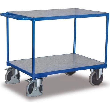 VARIOfit Schwerer Tischwagen mit 2 Zinkblechladeflächen 1.000 x 700 mm (1/2)