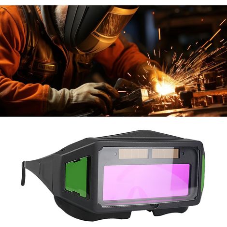 Solarbetriebene, selbstverdunkelnde, UV-beständige und blendfreie Schweißerbrille mit automatischer Dimmfunktion. (1/5)