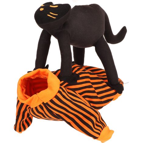 T-shirt d'Halloween pour animaux de compagnie, chaud, mignon et amusant, déguisement pour chien ou chat avec un chat noir, idéal pour les fêtes et le quotidien. (1/5)