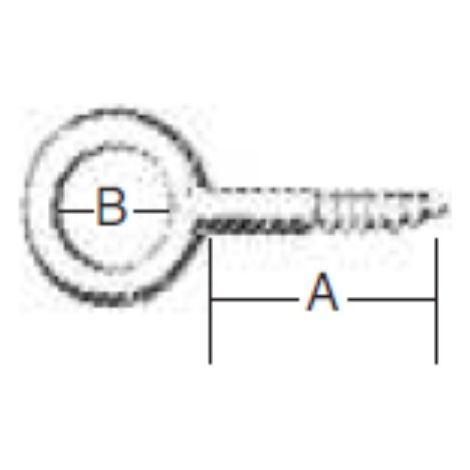 ORECA - 10 OCCHIOLI A VITE IN FERRO OTTONATO 10X4MM