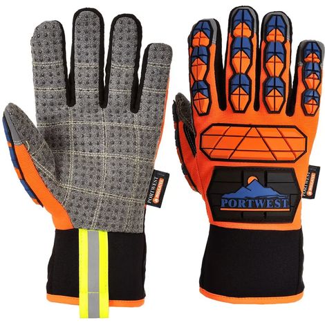 Guanto Aqua-seal Pro Colore: Arancione/blu Taglia XL - Portwest (1/3)