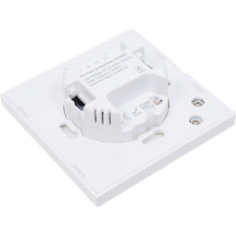 Capteur de présence ZigBee, détecteur de mouvement corporel à grande vitesse, fréquence radar 24 GHz, détection de luminosité, présence humaine, aucun statut. Utilisé avec une passerelle ZigBee. (1/2)