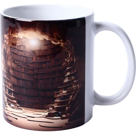 Mug à café en céramique résistante à la chaleur, motif étagère 3D, multifonctionnel, idéal pour la maison, le dortoir ou le bureau (Type 4). (1/5)