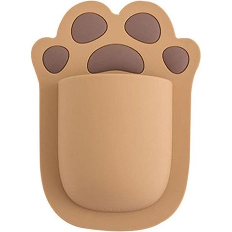 1 porta spazzolino da denti in silicone da parete con design a cartoni animati, per il bagno (1/4)