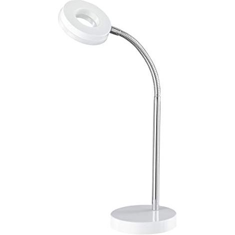 Lampada Tavolo Scrivania Ragazzi Led Flessibile Bianca H 40 Rennes GD Trio (1/4)