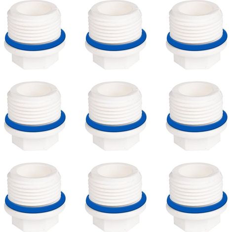 Bouchon Plomberie Male 9 Pièces Bouchon D'Obturation Male Bouchon D'Étanchéité Pour Tuyau Bouchon Robinet Hexagonal Bouchon Hexagonal En Plastique Bouchon Male Plomberie (1/4)