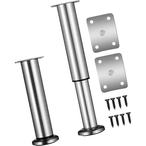 Pieds de meubles réglables en acier, base ronde de 15 cm avec une capacité de charge de 250 kg, conception antidérapante, adaptés aux tables et aux lits, disponibles dans une variété de couleurs et de (1/5)