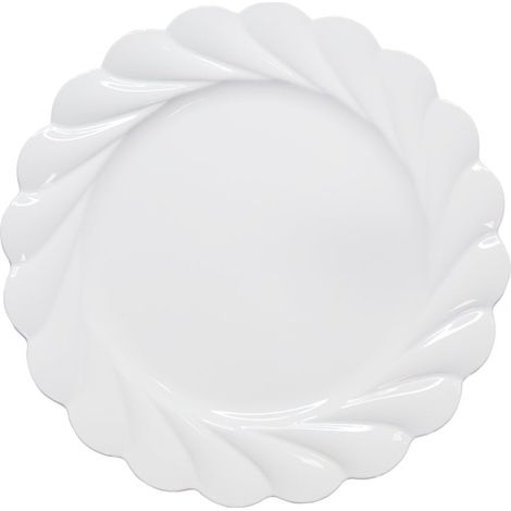 Sous-assiette de Présentation en Plastique Crème pour Décoration de Table 33 x 33 x 2 cm - PANGIVO (1/4)