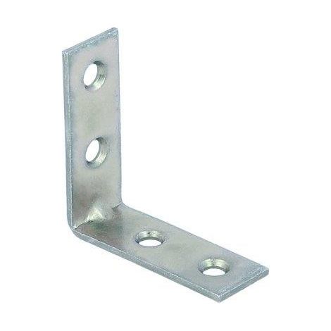 LASTRINE DI GIUNZIONE AD ANGOLO IN ACCIAIO ZINCATO BIANCO 50 X 50 MM. 4 PZ.