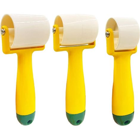 Lot de 3 Pièces Rouleau a Enduire, Rouleau de Pression à Main, Rouleaux en Plastique, pour Papier Peint Couture Outils Décoratifs (1/5)