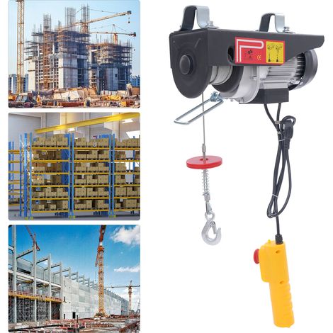250kg 550W Electric Chain Hoist W/ Cable Remote Control & 59ft Wire For Warehouses, factories, homes