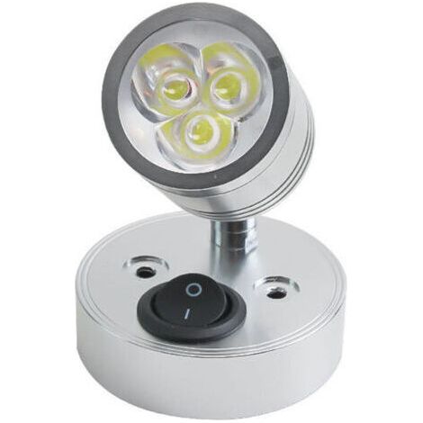 Applique Murale 12v Rv Léger Rv Lumière Led Lampe De Yacht Spot Plafonnier Pour Bateau Applique Murale Souple Liseuse 12v Appliques Murales Dirigé Plafond Aluminium 3000K Blanc Chaud (1/5)