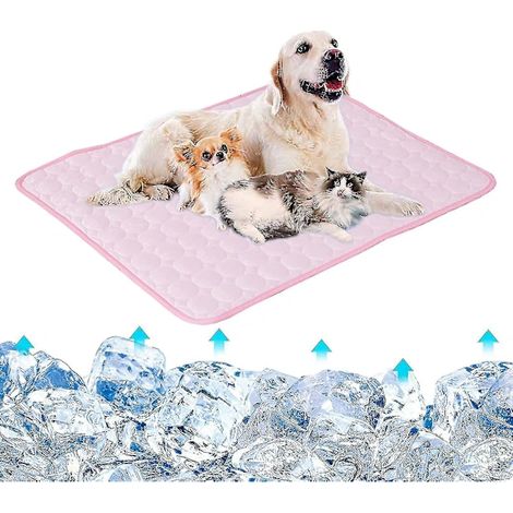Tapis rafraîchissant pour chien, couverture rafraîchissante lavable en soie glacée pour niche, lit ou canapé (1/3)