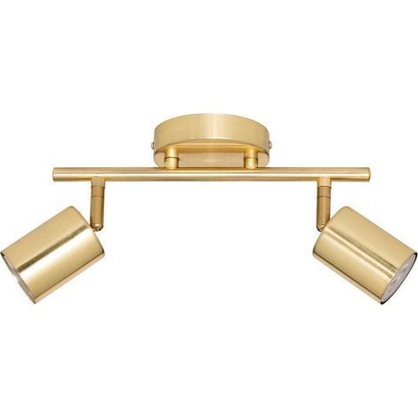 Applique a 2 faretti orientabili « Vico », diametro 16 cm, finitura dorata (1/5)