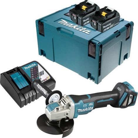 Winkelschleifer 18V LXT Ø125mm (2x6,0 Ah) in MAKPAC - MAKITA DGA519RGJ