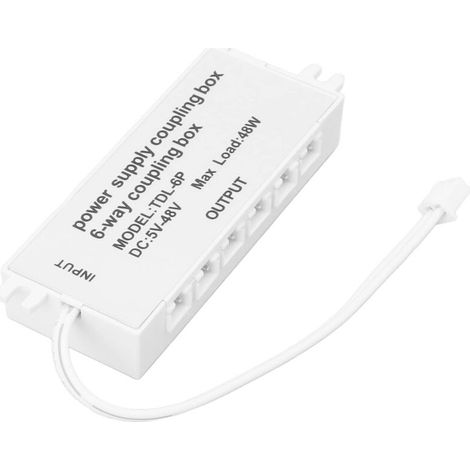 6-fach-Kopplungsdose XH2.5, Anschlussdose, LED-Anschlussdose, Stromverteiler, 48 W, 48 V, 6 Anschlüsse, 5, 48 V maximale Last, Stromanschlussspezifikation (1/5)