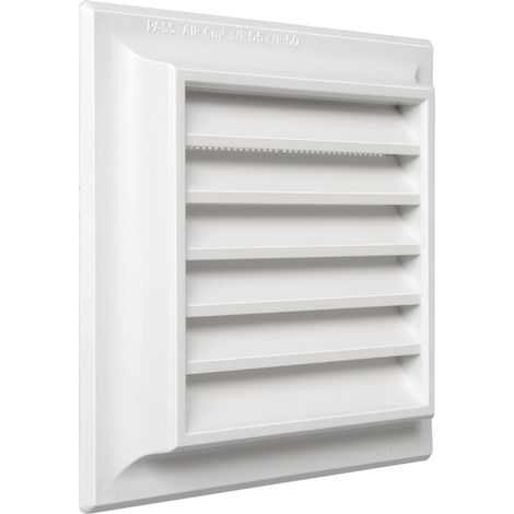 La Ventilazione G1R1414B Griglia Plastica Quadra da Sovrapporre, Bianco, 140x140 mm (1/5)