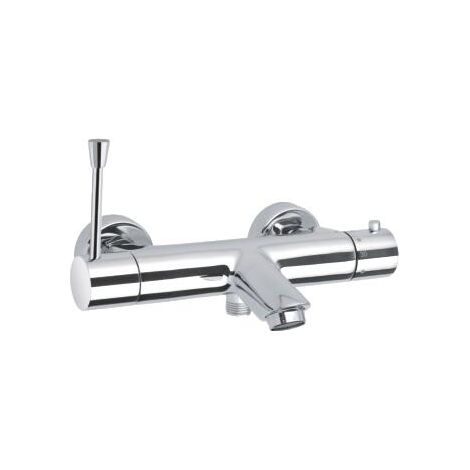 Mitigeur thermostatique bain-douche chrome avec poignée clinique