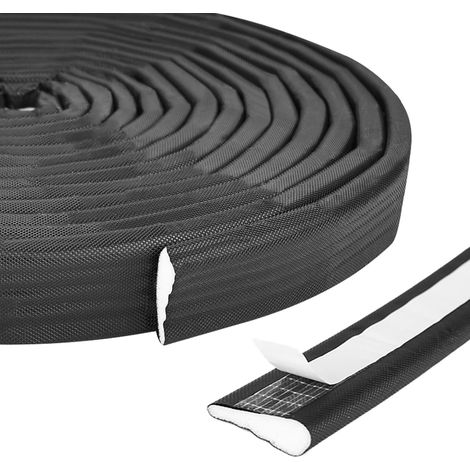 CCYKXA 5M Door and Window Seal, Cold Insulation, Soundproof Door Seal, Entrance Door Seal, Self-Adhesive Weatherstripping Strip for Sealing Door and Window Gaps, Black (1/5)