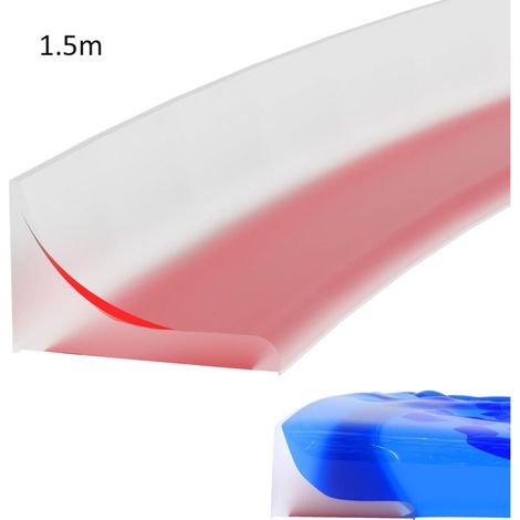 Seuil de douche pliable en silicone 1.5m – Barrière autocollante anti débordement – Joint étanche pour baignoire et cuisine – Transparent