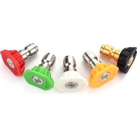 Mehrwinkel-Düsen für Hochdruckreiniger, 1/4 Zoll, 5er-Pack (2,5 GPM) - Crezuo